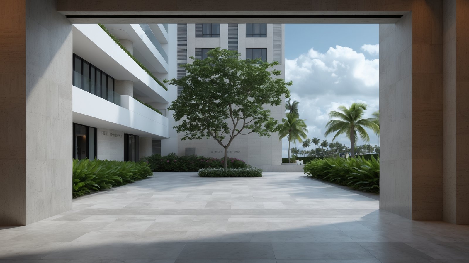 Modern high-rise condos in Miami skyline with waterfront views