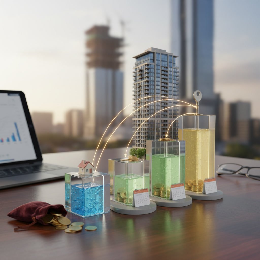 Escrow deposit check and pre-construction purchase agreement documents