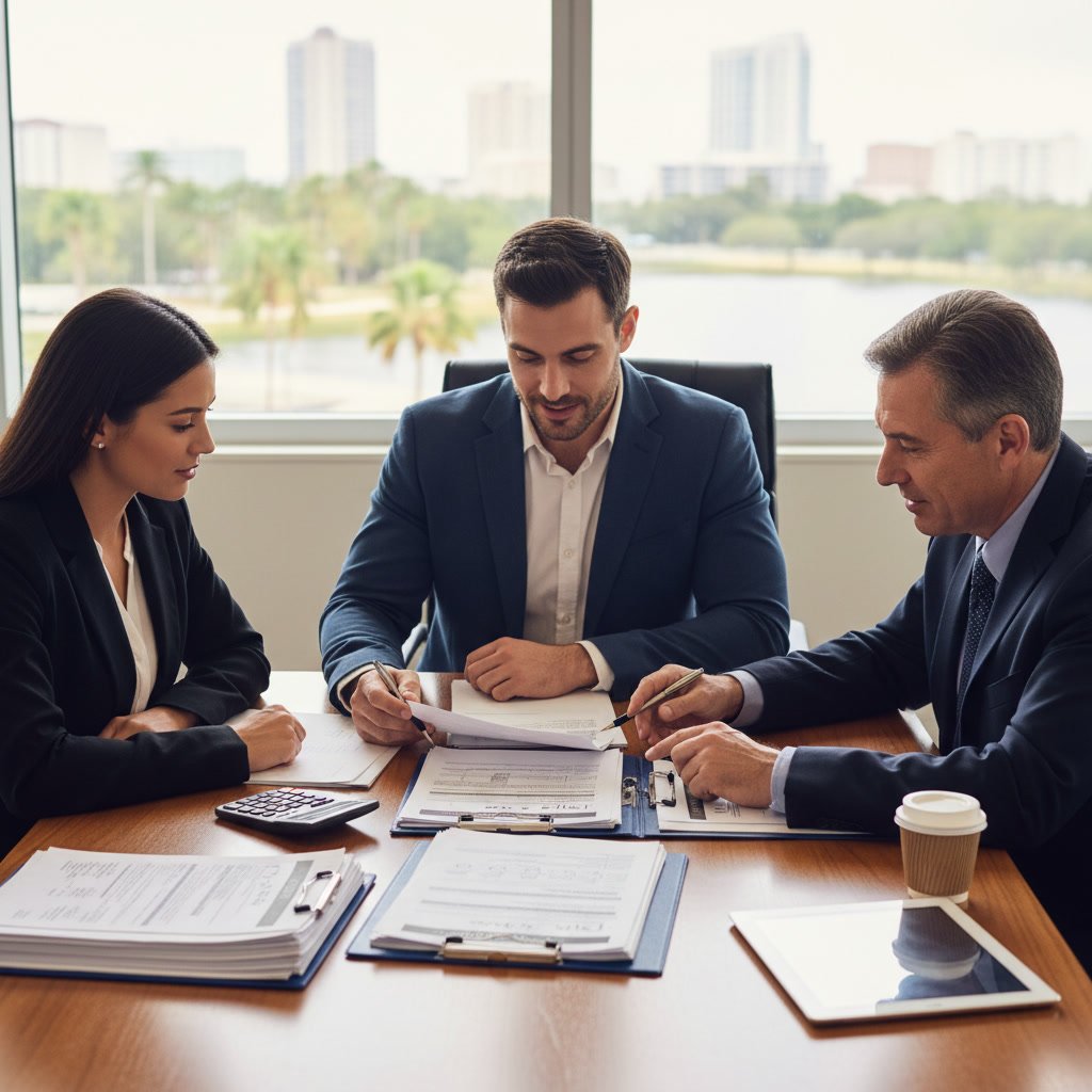 Keys and closing documents for new Orlando home purchase