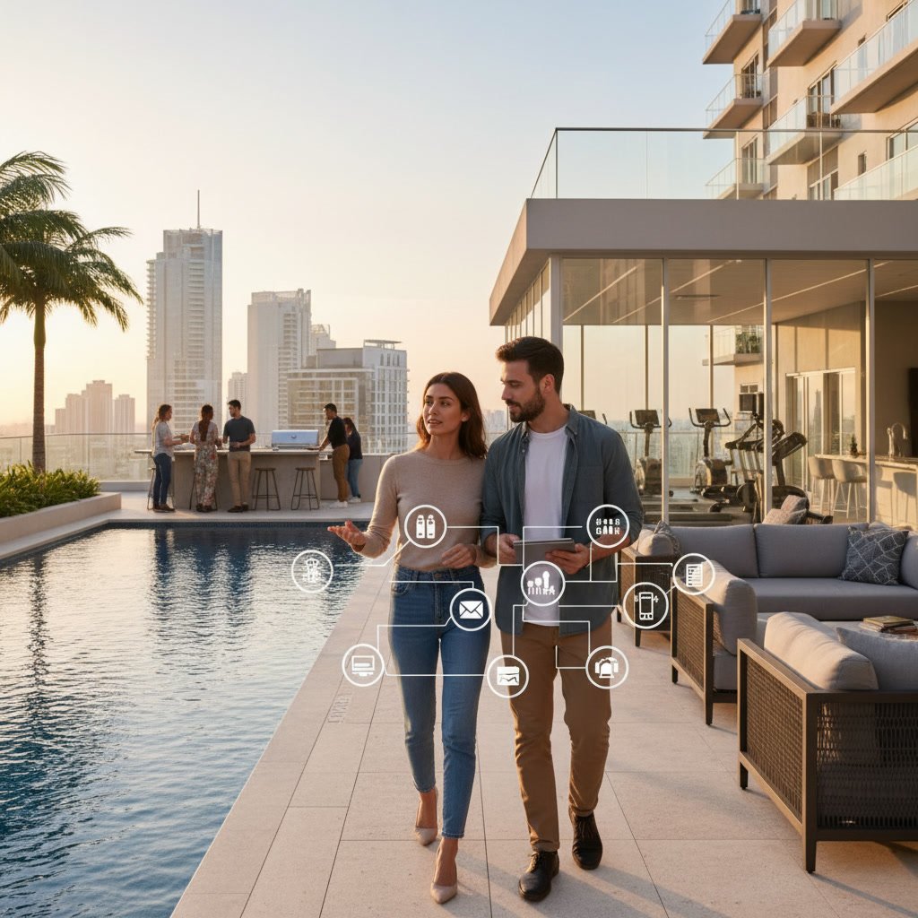 Modern luxury condo development with premium amenities in South Florida